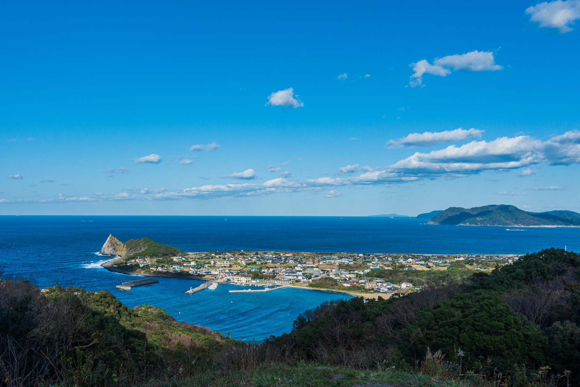 birds eye view of itoshima fukuoka japan